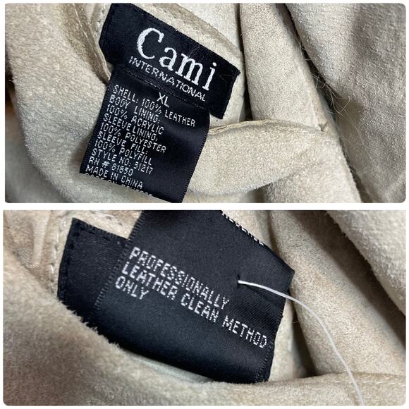 Y2K Cami Long Suede Leather Faux Fur Penny Lane Boho Glam Jacket Coat Womens XL - Picture 16 of 17